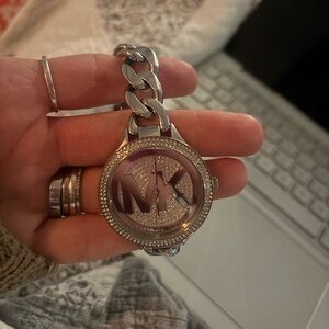 Michael Kors Silver Chain-Link Watch